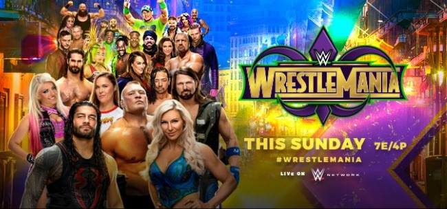 القنوات الناقلة لعرض الرسيلمنيا Wrestlemania 34 علي جميع الاقمار